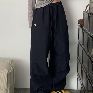 High-Waisted Loose Cargo Pants for Women - American Retro Spicy Girl Parachute Wide-Leg Sports Trousers