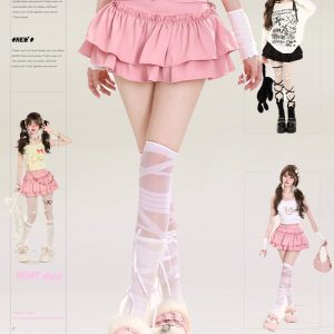 High-Waisted Y2K Sweet Puff A-Line Skirt for Women, Summer 2025 Flared Cake Skirt, Cute Short Skirt for Spicy Girls