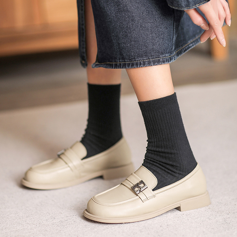 Italian-Style Soft-Soled Casual Loafers for Spring & Autumn - 2.5 cm Flat Non-Fatigue Shoes
