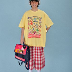 Japanese Retro Plaid Loose Casual Unisex Wide-Leg Summer Pants - Versatile Three-Quarter Length for Effortless Style