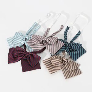 Japanese School Uniform Bow Tie Decoration for Women - Pudding Bear Original JK Style Non-Iron Shirt Accessory