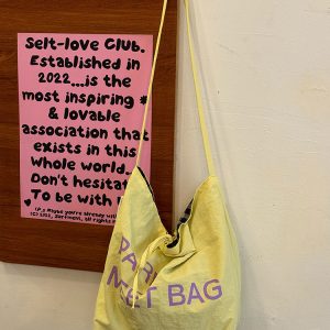 Japanese-Style Retro Double-Sided Color-Block Canvas Tote Bag - Large Capacity Commuter Shoulder Crossbody Bag for Students