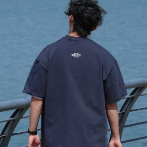 Japanese-Style Round Neck Printed Short Sleeve T-Shirt for Men - Casual 2025 Summer Couple Tee, Y2K Fashion
