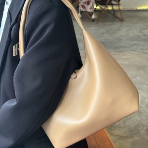 Korean Soft Leather Casual Tote Shoulder Bag for Women - 2025 Minimalist Underarm Bag in Lazy Style