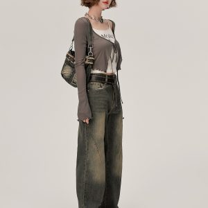 Lace-Up Long Sleeve Cardigan for Women - American Style Spicy Girl Sun Protection Top - Thin, Cool Summer Fashion
