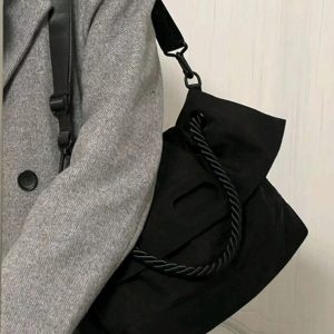 Large-Capacity Canvas Commuter Tote Bag for College Students, Women's Crossbody Shoulder Bag, Perfect for Classes and Daily Use