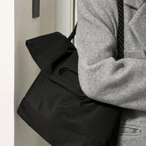 Large-Capacity Canvas Commuter Tote Bag for College Students, Women's Crossbody Shoulder Bag, Perfect for Classes and Daily Use