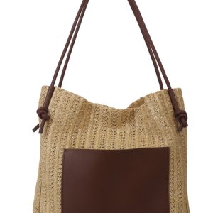 Large Capacity Woven Straw Bag for Women - Versatile Summer 2025 Shoulder Crossbody Tote - Perfect Beach Commuter Style