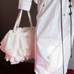 Layered Lace Shoulder Tote Bag for Women - Large Capacity Commuter Bag, 2025 Fashion Trend, Stylish and Versatile Daily Use