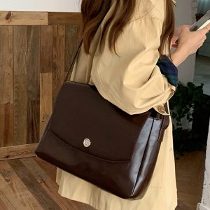 Light Luxury Retro Crossbody Bag for Women - High-End Minimalist Shoulder Bag with Large Capacity for Commuting