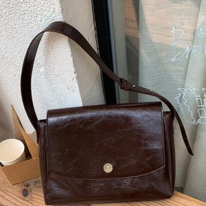 Light Luxury Retro Crossbody Bag for Women - High-End Minimalist Shoulder Bag with Large Capacity for Commuting