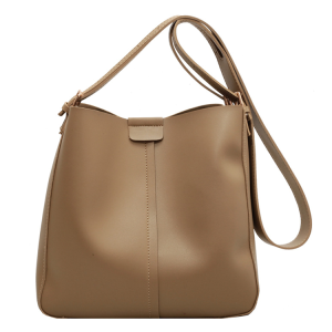 Light Luxury Retro High-End Bucket Bag for Women - Versatile Minimalist Shoulder Crossbody Bag for Commuting