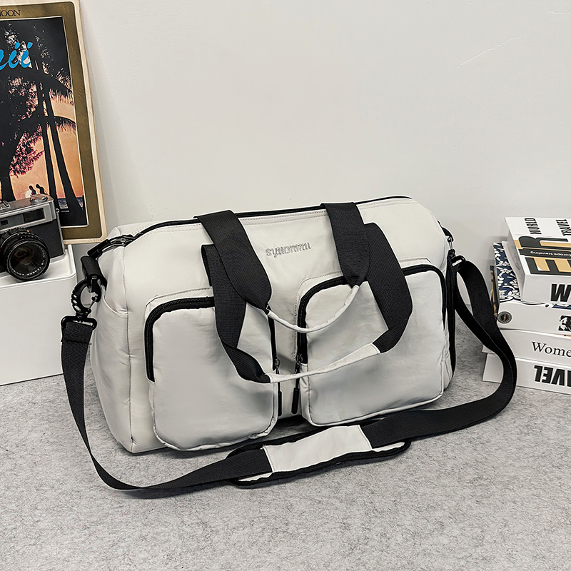 Lightweight Large Capacity Travel Crossbody Bag for Women - Casual Solid Color Luggage Storage & Outdoor Sports Fitness Bag