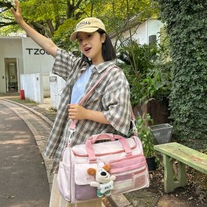 Lightweight Large Capacity Travel Handbag for Women - Stylish Storage Bag for Fitness, Maternity, and Short-Distance Journeys