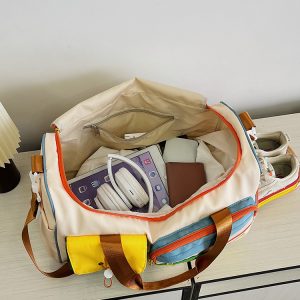 Lightweight Large Capacity Travel Tote Bag for Women - Versatile Gym, Maternity, and Weekend Trip Storage Bag