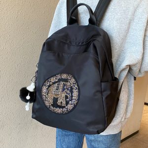 Lightweight Oxford Cloth Backpack for Women - Durable Double Shoulder Bag, Casual School Bag, Versatile Spring 2025 Style