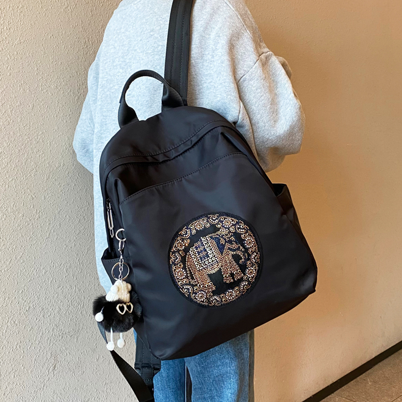 Lightweight Oxford Cloth Backpack for Women - Durable Double Shoulder Bag, Casual School Bag, Versatile Spring 2025 Style