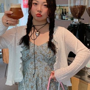 Lightweight Plus Size Ice Silk Knitted Cardigan for Women - 2025 New Spring Summer Sun Protection Top