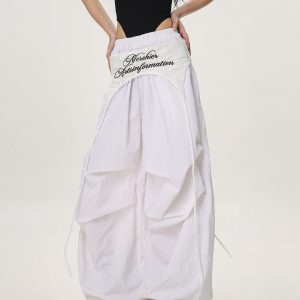 Loose Casual Straight Leg Paratrooper Pants for Women - American Streetwear Jazz Dance Wide Leg Trousers