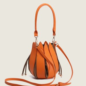 Lotus Lantern Bag 2025 Design, Fashionable Tulip Crossbody Bucket Handbag, Women's Stylish Jiang Yan Inspired Trendy Bag
