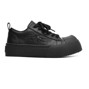 Men's and Women's Lightning Derby Shoes - Genuine Leather Casual Sneakers with Milk Flavor Sole - Stylish Commuter Footwear for Couples