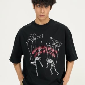 Men's Creative Hand-Painted Pattern Short Sleeve T-Shirt, Loose Fit Pure Cotton Top, Versatile 2025 Style