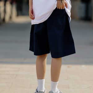 Men's Loose-Fit Japanese Retro Pocket Shorts - Casual Thin Streetwear Five-Point Design