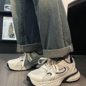 Men's Summer Retro Mesh Breathable Dad Shoes - Ultra-Light Thick Sole Sports Casual Footwear - 2025 American Style