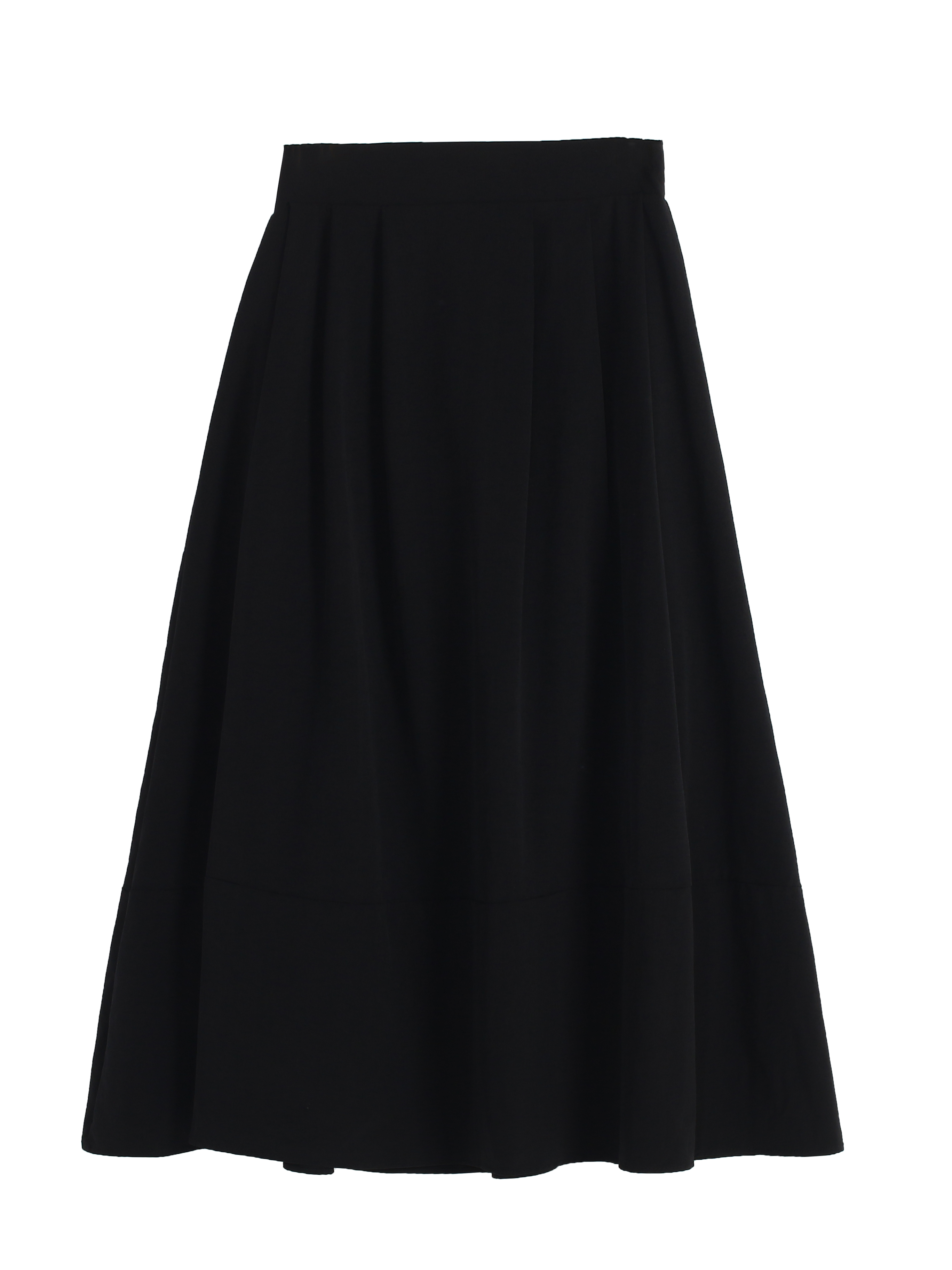 Mid-Length A-Line Umbrella Skirt with Flower Bud Patchwork, High-Waisted Black and White Hepburn Style for Spring and Summer