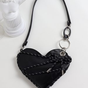 Mini Heart Crossbody Bag for Women - Sweet Cool Shoulder Bag for Spring/Summer, Trendy Millennial Style