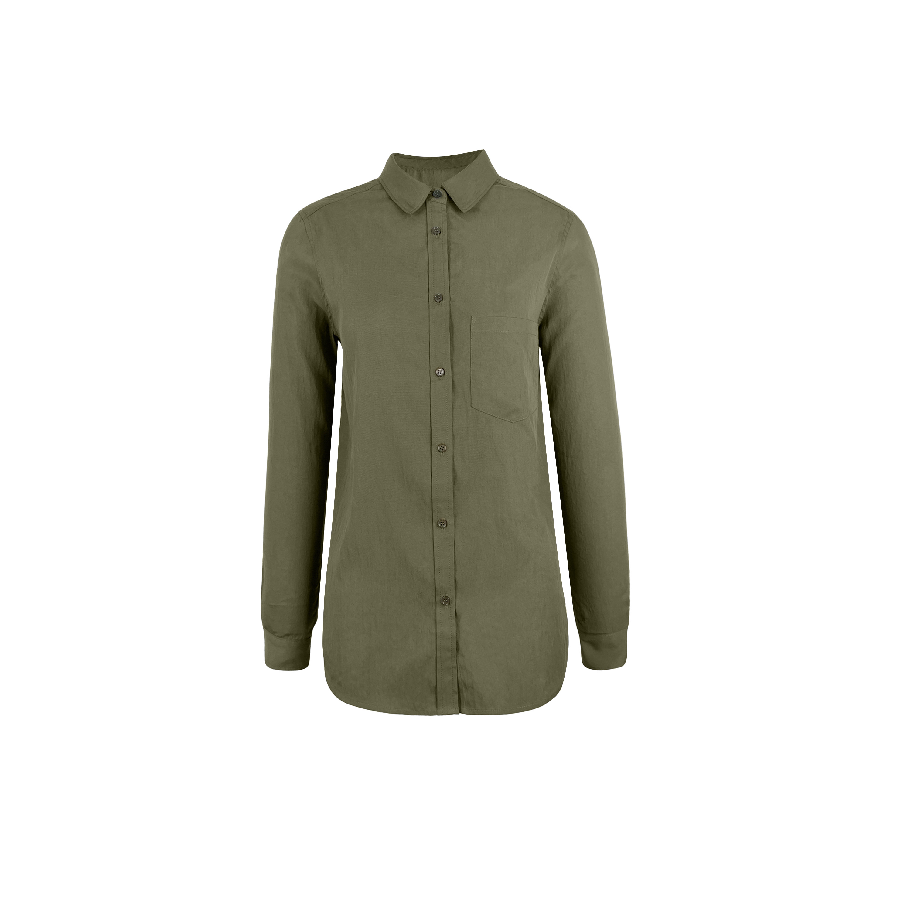 Minimalist Vintage Long-Sleeve Shirt - Slightly Loose Fit, Retro Style for Effortless Chic Fashion