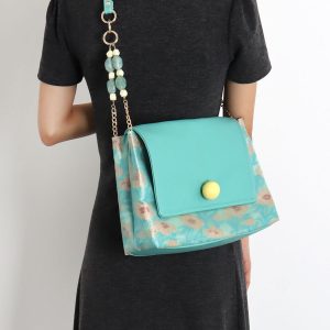 Mint Green Beaded Tote Bag - Summer Fresh Niche Envelope Shoulder Crossbody Bag for Effortless Style