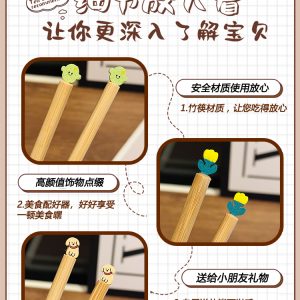 Natural Bamboo Tulip Chopsticks for One, Unpainted Non-Slip Design, Eco-Friendly Chinese Tableware, Anti-Mold Kitchen Utensils