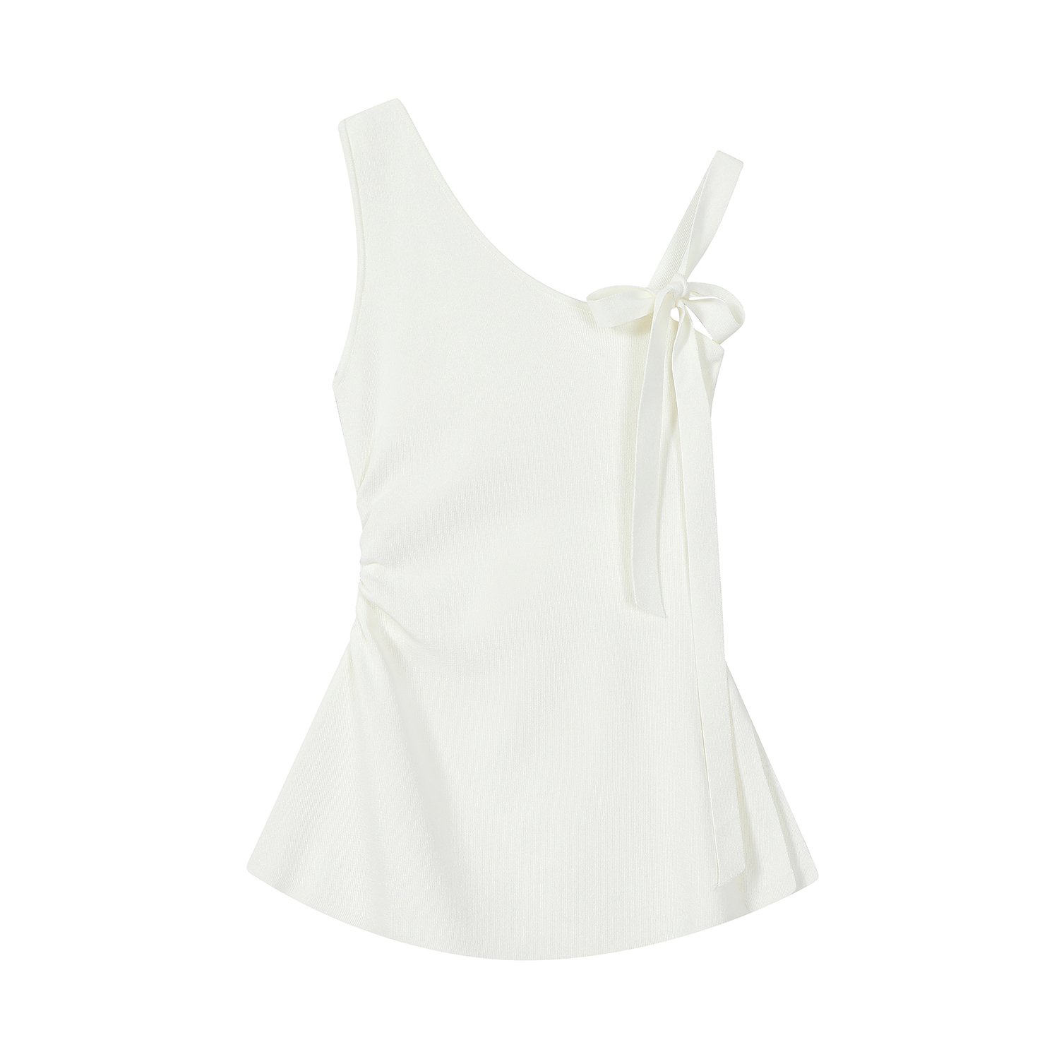 Off-Shoulder Waist-Cinched Top for Women, Sleeveless Vest, Trendy Youthful Blouse, Unique Design, Perfect for Y2K and Korean Style Fashion