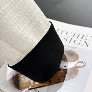 Off-White Color-Blocking French Chic Blazer for Women - 2025 Spring Autumn Short Suit, Stylish Workwear & Casual Fashion