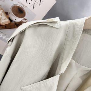 Off-White Short Trench Coat for Women - British Style, Spring 2025, Chic French Youthful Design for Autumn Fashion