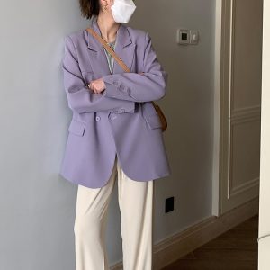 Petite Women's Casual Blazer - Trendy Thin Jacket for Spring & Autumn 2025, Chic High-End Style, Perfect for Everyday Wear