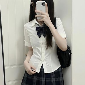 Plaid Pleated Short Skirt for Women - JK Uniform College Style - Authentic Spring and Autumn Fashion - 90s Inspired