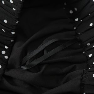 Polka Dot High-Waisted A-Line Long Skirt in Black - Flowy Summer Fashion, Y2K Style, Versatile for Any Occasion