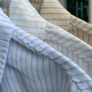 Pudding Bear Striped Long Sleeve JK Shirt Set for Women - Four-Piece Loose Short Sleeve Outfit, Cute Y2K Style