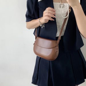 Red Vintage Saddle Handbag for Women - Minimalist Summer Crossbody Phone Bag - Small Shoulder Bag 2023