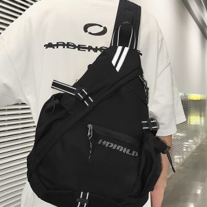Reflective Cycling Crossbody Bag for Night Safety - 2025 Summer Travel Backpack for Outdoor Sports and Adventure