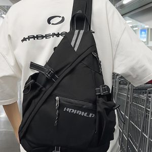 Reflective Cycling Crossbody Bag for Night Safety - 2025 Summer Travel Backpack for Outdoor Sports and Adventure