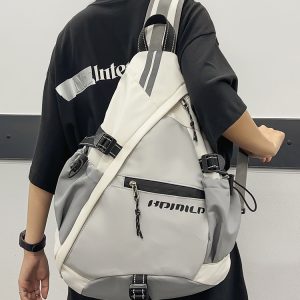 Reflective Cycling Crossbody Bag for Night Safety - 2025 Summer Travel Backpack for Outdoor Sports and Adventure