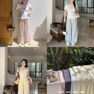 Relaxed Casual Wide-Leg Pants for Comfort - Loose Draping Long Pants Ideal for Air Conditioning and Everyday Wear