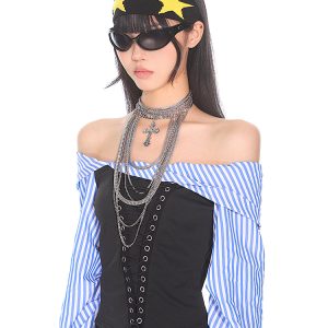 Retro American Style Color Block Fitness Headband for Men and Women - Five-Pointed Star Design, Y2K Sports Accessories