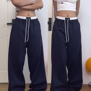 Retro American-Style Elastic Waist Cargo Pants for Women - Trendy Casual Summer 2025 Fashion Must-Have
