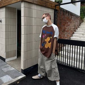 Retro American-Style Loose Wide-Leg Seven-Point Workwear Shorts for Men and Women - Trendy Summer Casual High-End Fashion