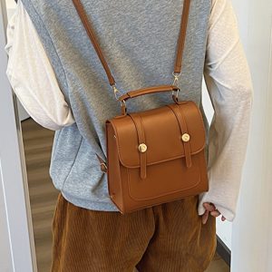 Retro British Style Women's Backpack - Trendy 2025 Multifunctional Student Tote Travel Bag