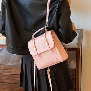 Retro British Style Women's Backpack - Trendy 2025 Multifunctional Student Tote Travel Bag